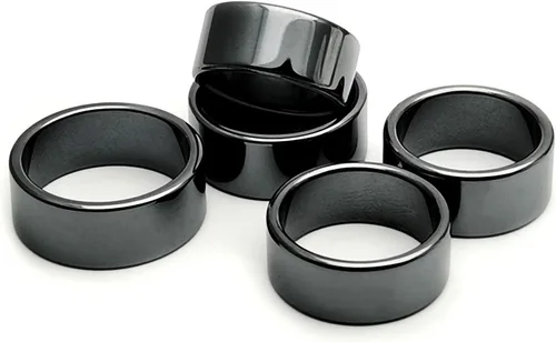 Vista 39 de Morchic - Anillos unisex de piedras de hematita, para equilibrar ansiedad, chakra raíz, (paquete de tamaños mixtos)