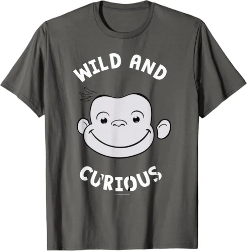 Vista 90 de Curious George Camiseta Big Face Wild and Curious Negro