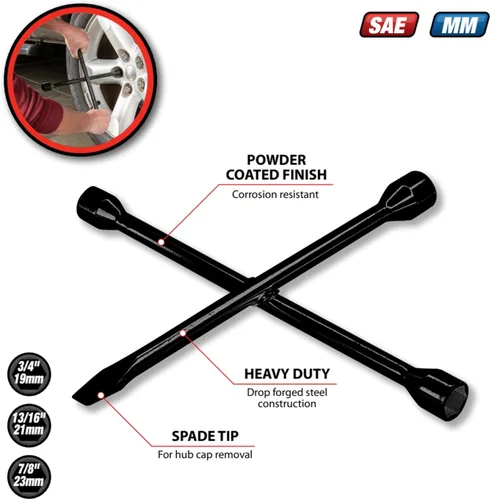 Vista 2 de Llave combinada SAE/métrica de 14 pulgadas con punta de pala