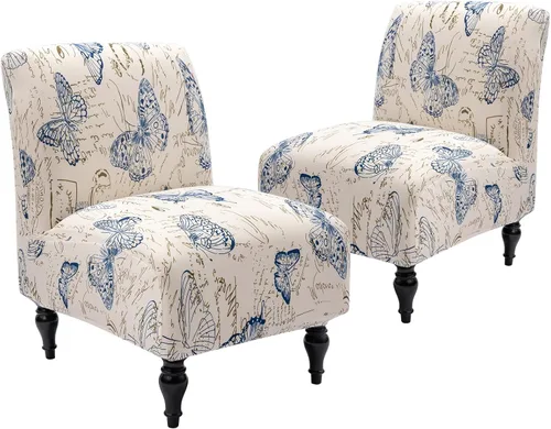 Vista 30 de Iauddy Funda para Silla de Acento Slipper sin Brazos Slipcover, Elástica de Spandex Extraíble Tela Jacquard Funda Antideslizante para Silla de Beige