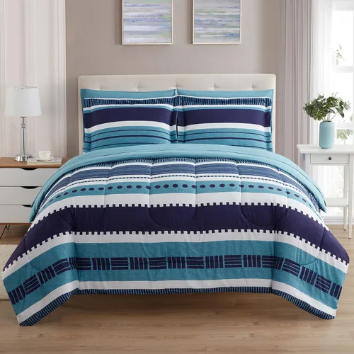 Vista 131 de Sweet Home Collection Juego de edredón de 7 piezas de color sólido para todas las estaciones, manta alternativa de plumón suave y lujosas sábanas