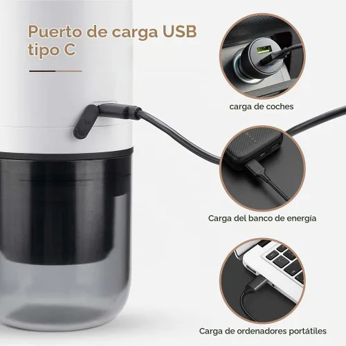 Vista 7 de Cafetera portátil 3 en 1 para RV, SUV y oficina Negro
