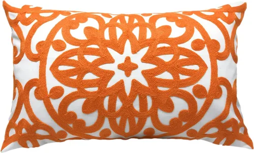Vista 62 de Alysheer Funda de almohada decorativa bordada de 18 x 18 pulgadas, acogedora y fresca funda de cojín bohemia con diseño de mandala chic de punto