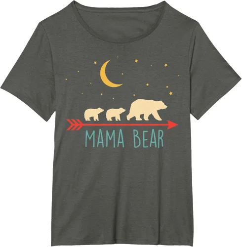 Vista 16 de Camiseta de mamá oso con 2 cachorros de dos veces Blessed Mama Bear, Negro, S