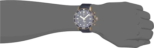 Vista 2 de Tissot Reloj Tissot Seastar 1000 Chronograph 316L de acero inoxidable con revestimiento de PVD de bronce antiguo, negro, goma, 22 (T1204173705101)
