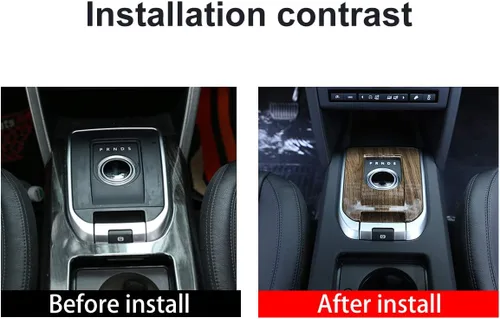Vista 2 de Cubierta de panel de palanca de cambios interior de automóvil ABS 1 pieza para Land Rover Discovery Sport 2015-2018 accesorios de automóvil