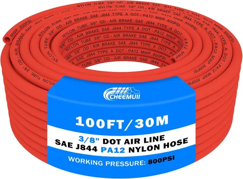 Vista 19 de CheeMuii 30 pies 1/4 línea de aire DOT 1/4" PA12 tubo neumático de nylon 9.1 metros 1/4 pulgada OD tubo de aire neumático tubo de línea de aire