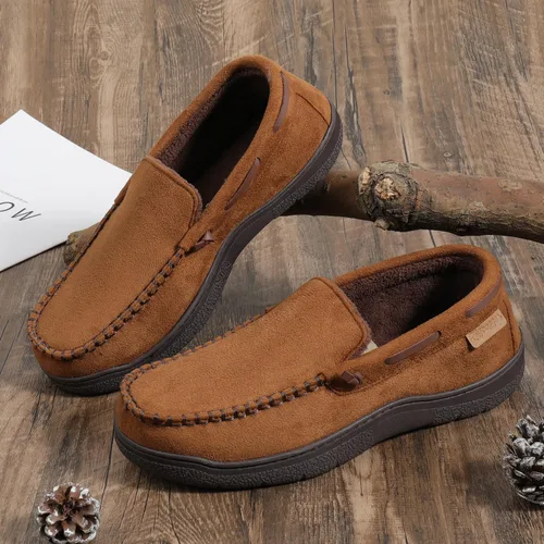 Vista 6 de Zigzagger - Pantuflas estilo mocasín de microgamuza y espuma viscoelástica, para hombre