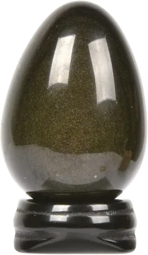 Vista 14 de Justinstones Huevo de obsidiana negra natural, cristal curativo, meditación de chakras, piedra de decoración de oficina en casa con soporte de piedra