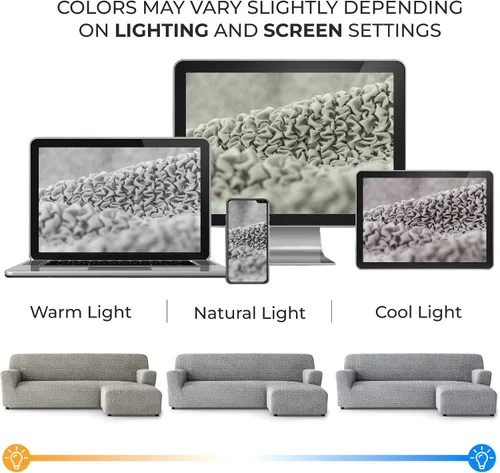 Vista 6 de PAULATO BY GA.I.CO. Funda de Sofá Seccional - Funda para Sofá en Forma de L con Chaise - Fundas Lavables para Sofá Esquinero - Funda Elástica