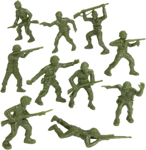 Vista 5 de BMC Classic OD Green Plastic Army Men - 40 figuras de soldado de la Segunda Guerra Mundial - Fabricado en Estados Unidos