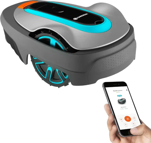 Vista 10 de GARDENA 15101-41 SILENO Life - Cortacésped robótico automático, con aplicación Bluetooth y cable delimitador, uno de los más silenciosos de su
