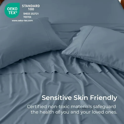 Vista 4 de GOKOTTA Fundas de almohada suaves estándar, Fundas de almohada de seda lujosa y refrescante para quienes duermen con calor, 100% rayón derivado