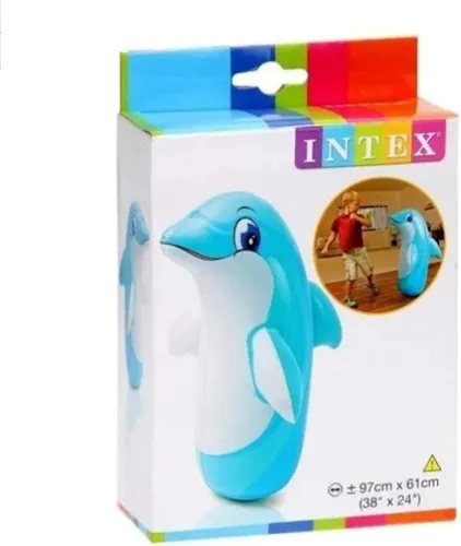 Vista 3 de Intex 3D Bop Bag Inflable Blow Up Saco de boxeo Juguetes (Dolphin)