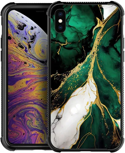 Vista 9 de DJSOK Funda compatible con iPhone 7/8 Plus, diseño con patrón de parachoques trasero, esquinas reforzadas antiarañazos, caver de TPU suave, fundas