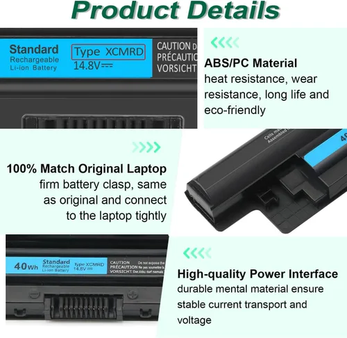 Vista 7 de Batería XCMRD de 40 WH de 14.8 V para Dell Inspiron 15 3000 Series 15 3531 3537 3541 3542 3543 3521 i3531 i3542 i3543 3878 17 3721 38R 521 5537 17R