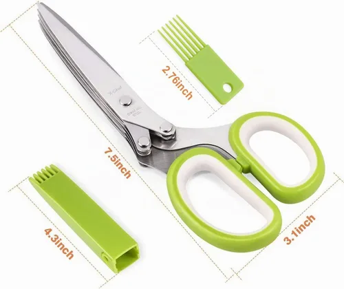 Vista 2 de X-Chef Tijeras multiusos de 5 hojas para hierbas