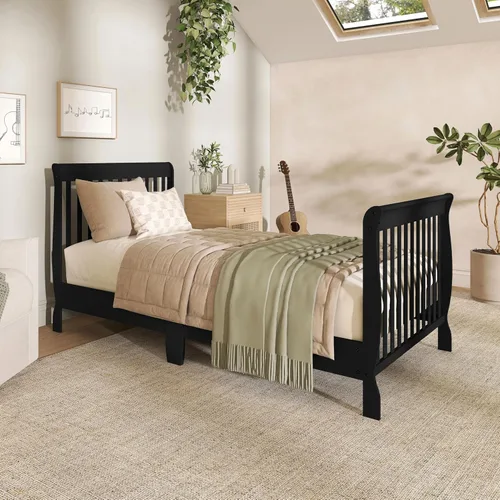 Vista 9 de Dream On Me Aden, Mini cuna convertible 4 en 1 en color negro, con certificado Greenguard Gold GREENGUARD Gold, ASTM/CPSC Compliant, BSA Verified