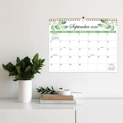 Vista 5 de Calendario 2026 - Calendario de pared de 12 meses 2026 de enero de 2026 a diciembre de 2026, 8.5'' x 11'' Calendario de Pared 2026 con días festivos