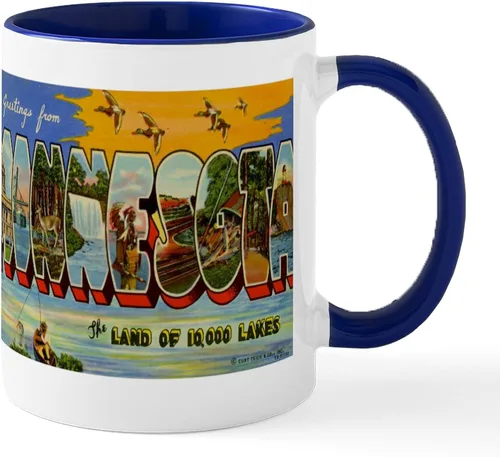 Vista 28 de CafePress Loves Me In Minnesota Taza de café de cerámica de 11 oz (11.0 fl oz)