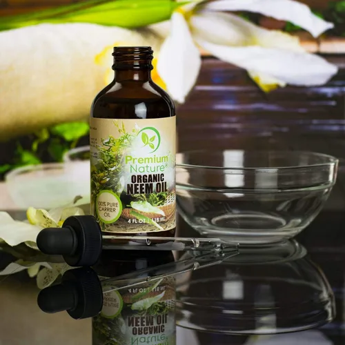 Vista 4 de Aceite de neem orgánico para piel y cabello, 100% puro, prensado en frío para mezcla de aceites esenciales, aceites de neem para plantas, pastel