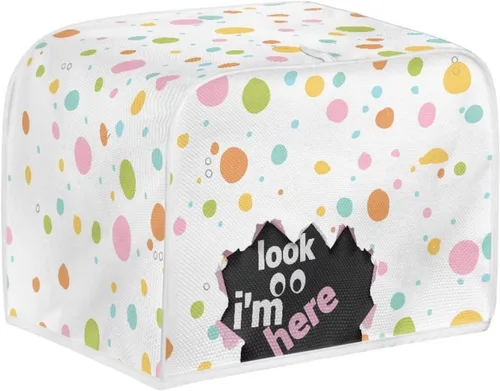 Vista 23 de doginthehole Cubierta para tostadora de libélula para cocina, fundas de electrodomésticos pequeños, estilo bohemio, para microondas, tostadora