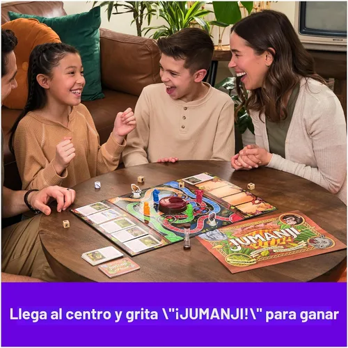 Vista 6 de Spin Master Games, Edición del 30º Aniversario de Jumanji, El Clásico Juego de Mesa de Aventura Familiar Basado en la Película de Acción y Comedia