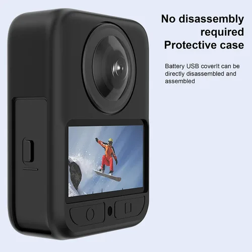 Vista 7 de Funda de silicona para DJJ Osmo 360 con protector de pantalla (paquete de 3), color negro para DJJ Osmo 360