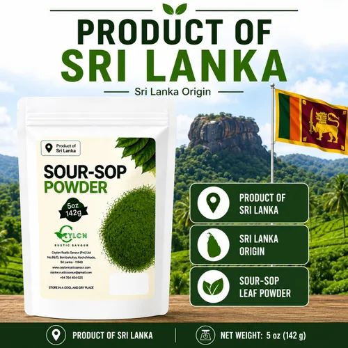 Vista 7 de Ceylon Rustic Savour - Polvo de hoja de guanábana, polvo de hoja de graviola, 5 oz (142 g), polvo de hojas de guanábana secas, preparación de té