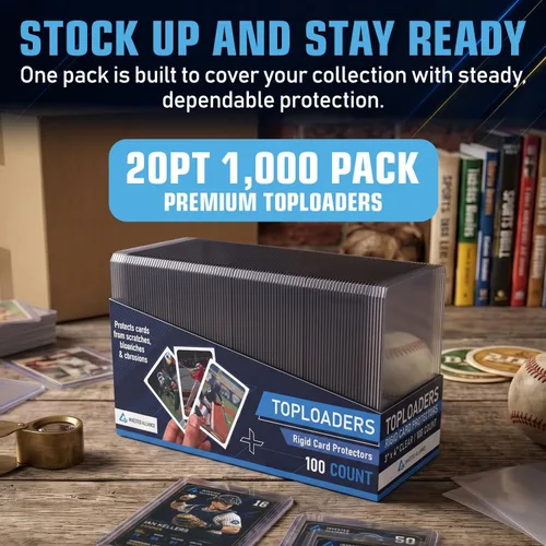 Vista 8 de Premium Seamless 20PT - 360PT Thick Top Loaders for Cards Top Loader Card Holder, Baseball Card Sleeves Hard Plastic, Hard Trading Cards Sleeves
