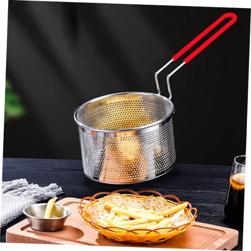 Vista 3 de KICHOUSE Cesta de espagueti 1pc 304 Colador Mango Largo Acero Inoxidable Línea Redonda Pasta Hervir Cesta