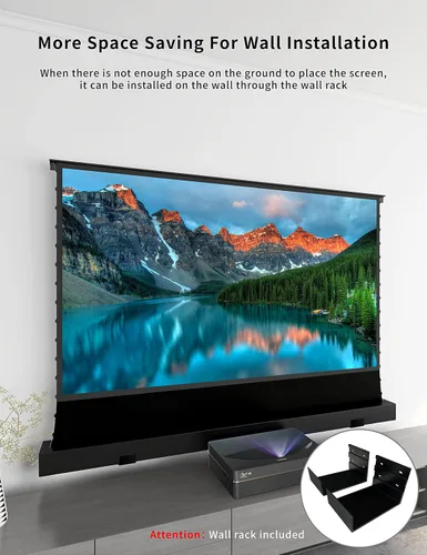 Vista 6 de VIVIDSTORM - Pantalla de proyector motorizada S PRO de 72 pulgadas, pantalla de proyector de aumento motorizado 4K UST ALR, sistema de hogar S PRO
