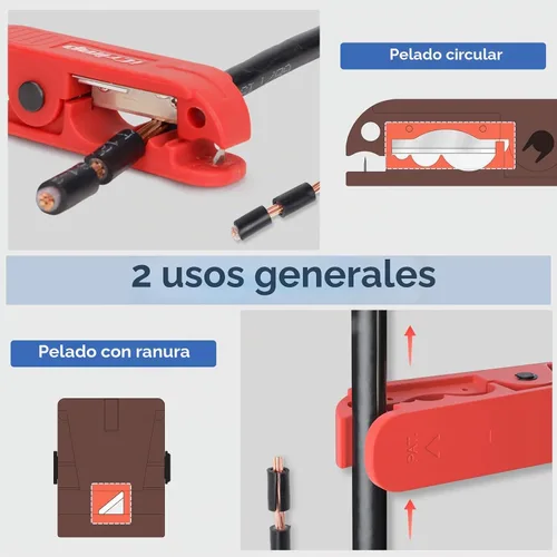 Vista 3 de iCrimp Pelacables redondo para AWG 12 a 4/0 (paquete de 2 pelacables)