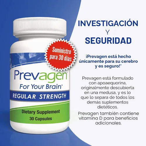 Vista 8 de Prevagen Fuerza regular con Pill Minder de 7 días, 30 cápsulas, paquete