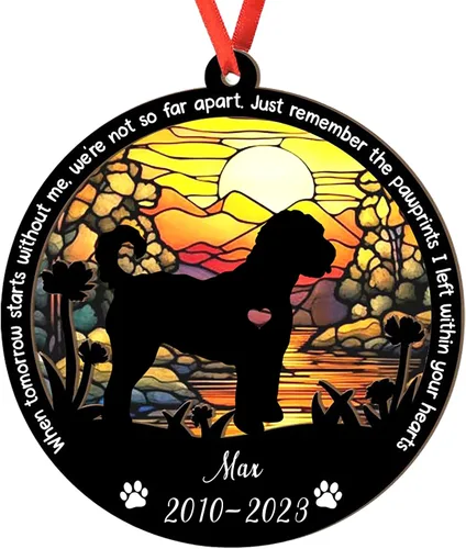 Vista 58 de Adorno personalizado para atrapasoles de sabueso afgano, adorno de Navidad de sabueso afgano – Regalo para perro amante, sabueso afgano