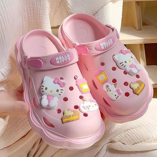 Vista 2 de FZFADACAI Kawaii Shoes - Sandalias de ducha para mujer, antideslizantes, informales, bonitas, de dibujos animados, suela gruesa, pantuflas de playa