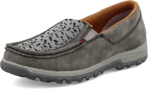 Vista 12 de Twisted X Mocasines de conducción para mujer, zapatos sin cordones para caminar con CellStretch Negro & gris