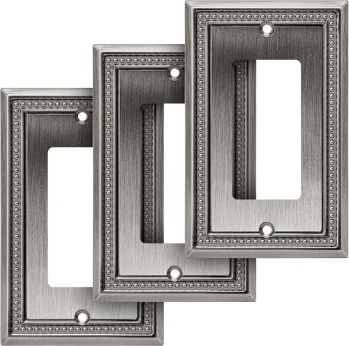 Vista 106 de Henne Bery Sunken Pearls Placa de Pared Decorativa de Servicio Pesado Placa de Interruptor Cubierta de Tomacorriente