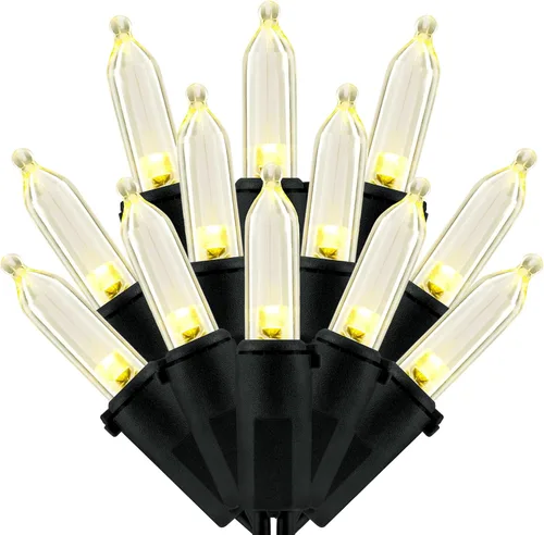Vista 15 de 200 unidades de luces de Navidad LED de color blanco cálido, 66 pies de alambre blanco con certificación UL, juego de luces de cadena de calidad