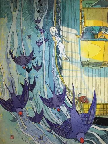 Vista 2 de New York Puzzle Company - Victo Ngai Cazuela - Rompecabezas de 500 piezas para noches de juego familiares por Victo Ngai