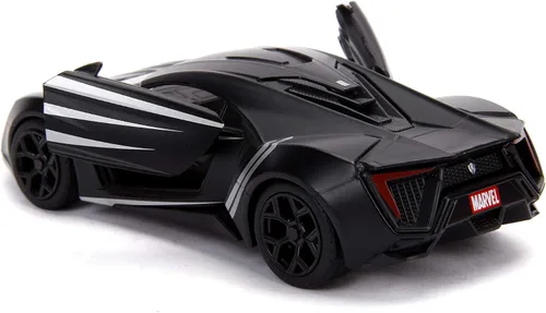 Vista 4 de Jada Toys Metals - Vehículo fundido a presión Avengers W Motors Lykan HyperSport, a escala 1:32, color negro (JA30302)