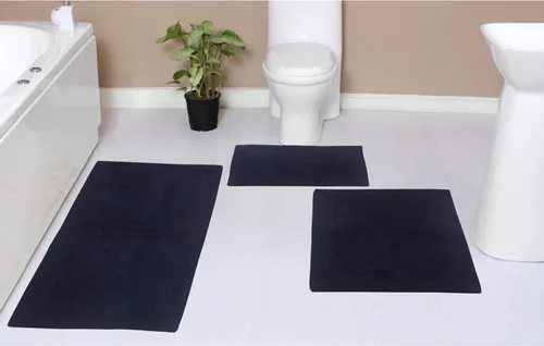 Vista 41 de Home Weavers Luxury Collection 100% Cotton Reversible Bathroom Rugs Set, Washable Rug, Soft Cotton Extra Soft and Absorbent Bath Rug, Kitchen Mat, 2