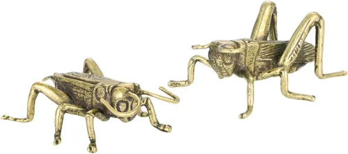 Vista 2 de Figura de araña de latón, escultura de riqueza Fengshui estilo japonés, estatua de la suerte, té para mascotas, figura coleccionable en miniatura