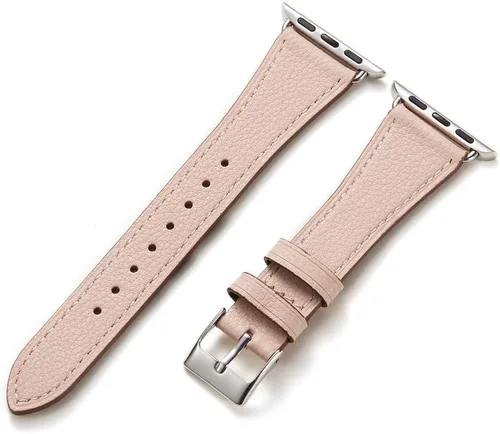 Vista 11 de HANDODO Italian Genuine Leather Band Women for Apple Watch Series 11 10 9 8 7 6 5 4 3 2 1 SE SE2 Ultra 2/3, SGS Certified Dressy Bracelet Cute Strap