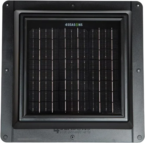 Vista 7 de Ventilador solar de ventilación 4SEASONS para ático – 400 CFM de flujo de aire, hasta 500 pies cuadrados, panel solar de 12 W, certificado CSA A93