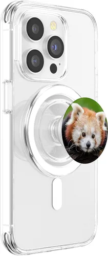 Vista 3 de Oso panda rojo animal raro de China PopSockets MagSafe PopGrip para iPhone