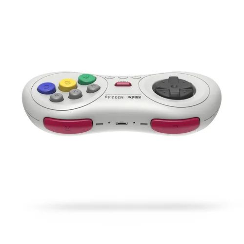 Vista 4 de 8Bitdo M30 2.4G Wireless Gamepad for Sega Genesis Mini and Mega Drive Mini and Switch with 6-Button Layout (White)