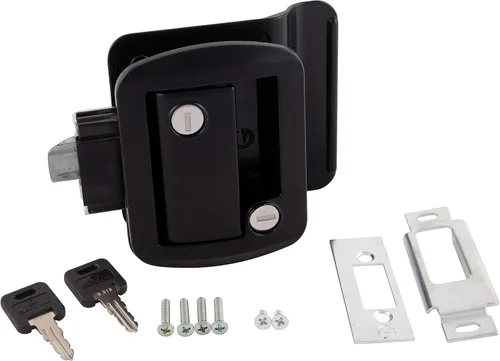 Vista 2 de A P Products Juego de cerradura universal para cámper, color negro, Negro