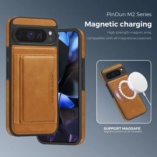 Vista 2 de [Usado] Funda para Google Pixel 10 Pro XL de 6.8 pulgadas, cartera de cuero