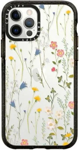Vista 16 de Funda CASETiFY Impact Case para iPhone 12 / iPhone 12 Pro - Aries Moross - Sticker - Negro Transparente